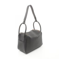 Hermes Lindy 26 Shoulder Bag, Taurillon Clemence, Women's, Black