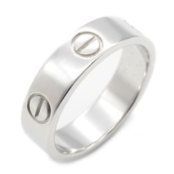 Cartier Love Ring, K18WG (White Gold), Men's, Women's, Silver