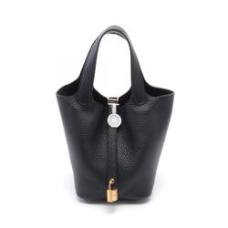 Hermes HERMES Picotin Lock PM Handbag Bag Taurillon Clemence Women's Black