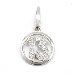 Cartier No.13 Charm Pendant Top K18WG (White Gold) Diamond Men's Women's Clear