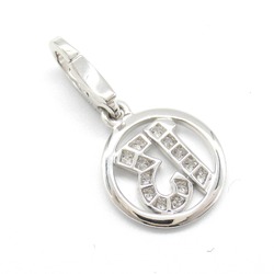 Cartier No.13 Charm Pendant Top K18WG (White Gold) Diamond Men's Women's Clear