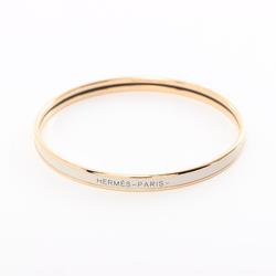 Hermes HERMES Uni Bracelet GP (Gold Plated) Enamel Women's Gold White