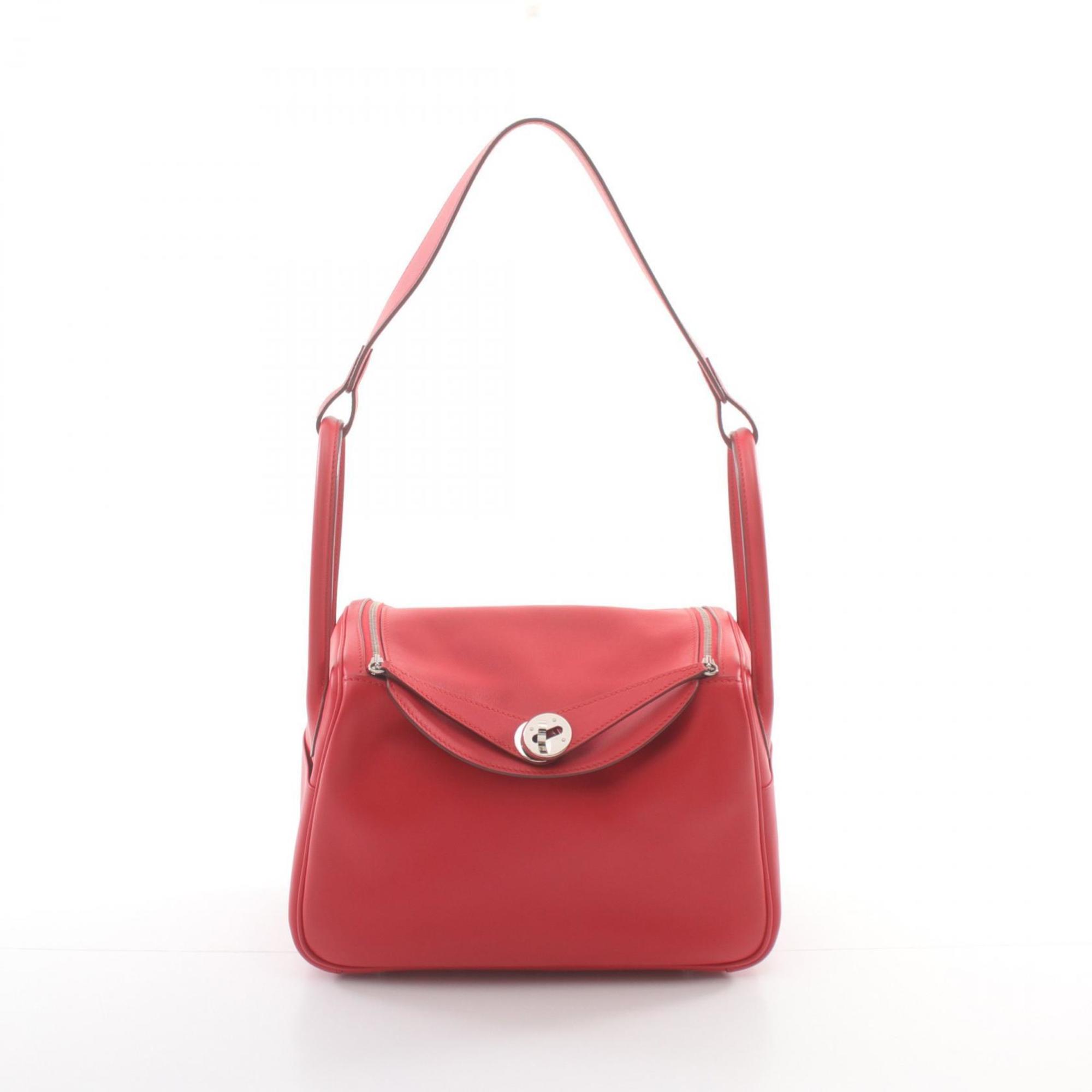 Hermes Lindy 26 Rouge Tomato Shoulder Bag Swift Leather Women's Red