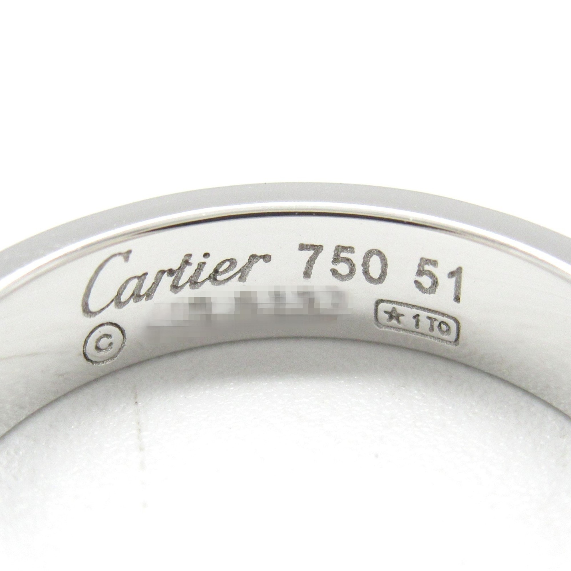 Cartier Happy Birthday Ring, K18WG (White Gold), Men's, Women's, Silver