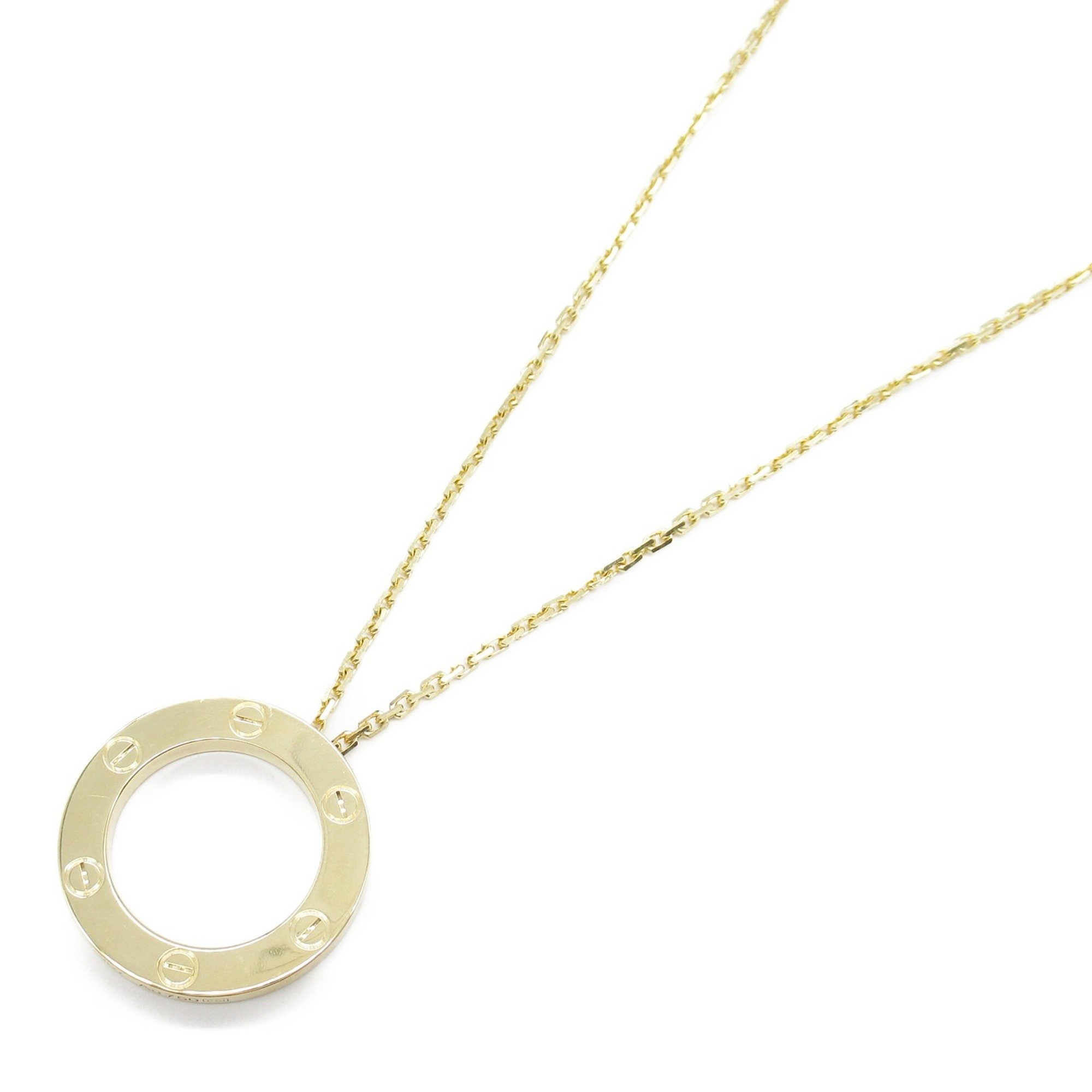 Cartier Love Circle Necklace, K18 (yellow gold), women's, gold