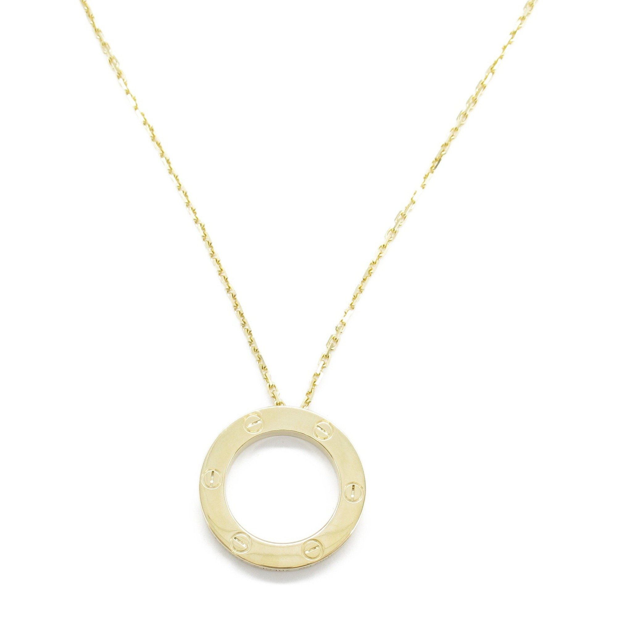 Cartier Love Circle Necklace, K18 (yellow gold), women's, gold