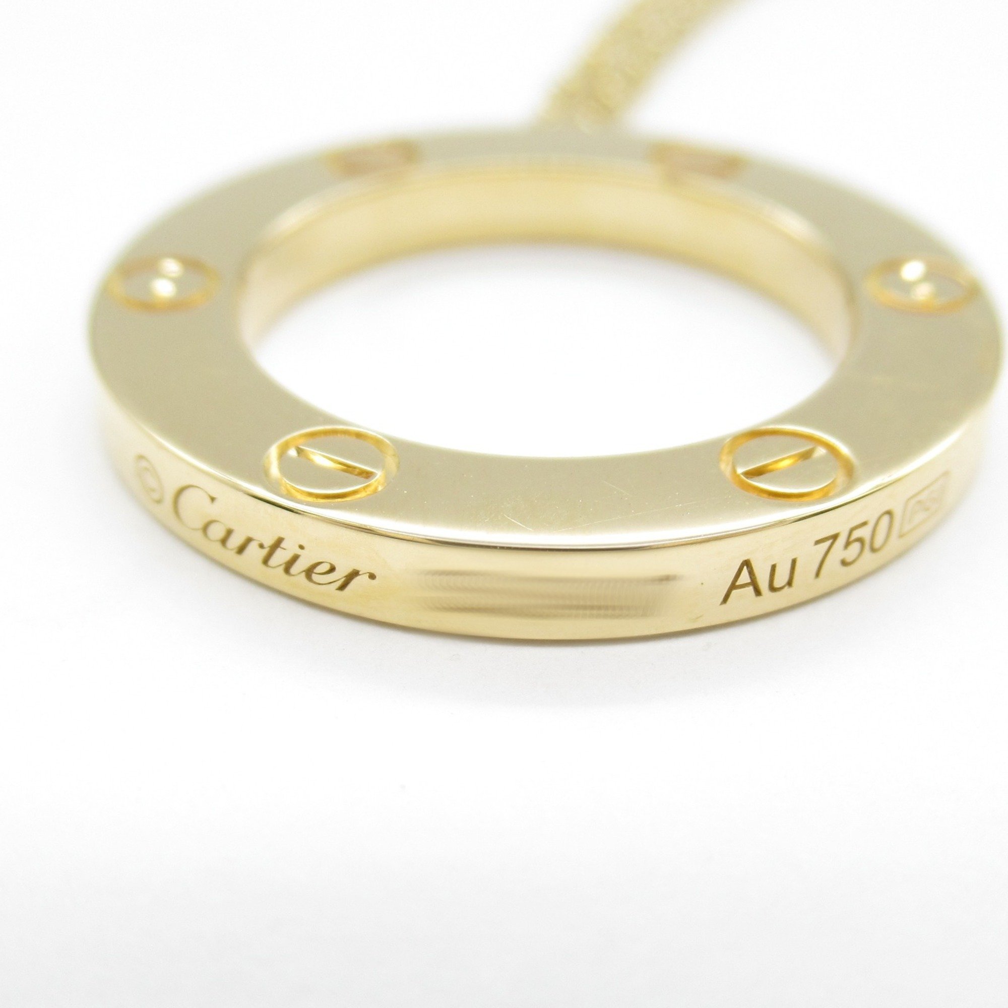 Cartier Love Circle Necklace, K18 (yellow gold), women's, gold