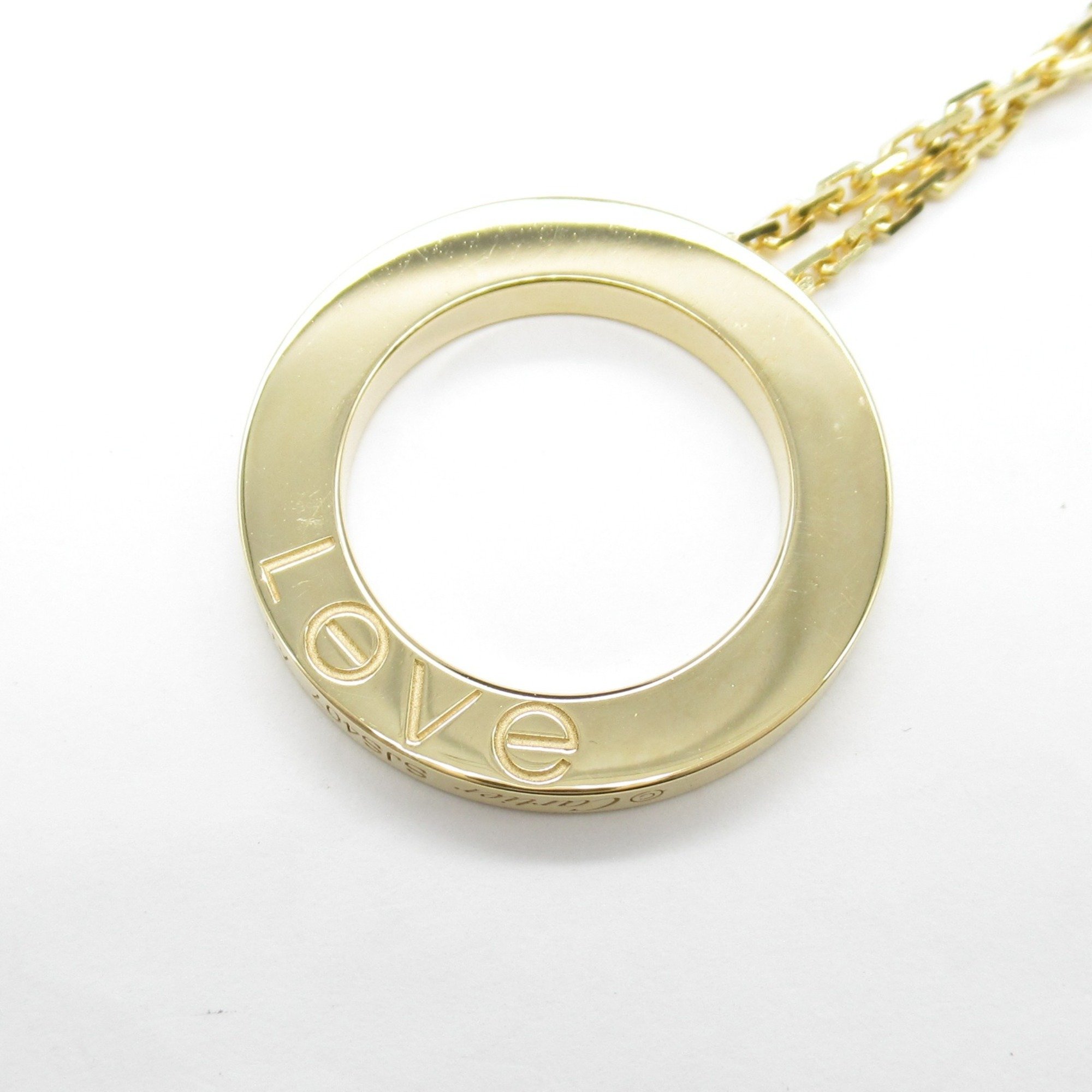 Cartier Love Circle Necklace, K18 (yellow gold), women's, gold