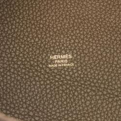 Hermes HERMES Picotin Lock PM Handbag Bag Taurillon Clemence Women's Brown