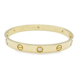 Cartier Love Half Diamond Bracelet K18 (Yellow Gold) Women's Clear