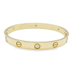 Cartier Love Half Diamond Bracelet K18 (Yellow Gold) Women's Clear