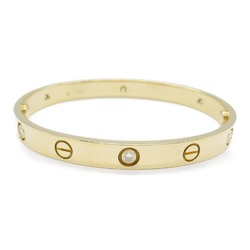 Cartier Love Half Diamond Bracelet K18 (Yellow Gold) Women's Clear