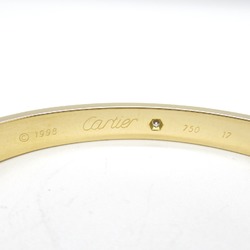 Cartier Love Half Diamond Bracelet K18 (Yellow Gold) Women's Clear