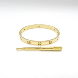 Cartier Love Half Diamond Bracelet K18 (Yellow Gold) Women's Clear