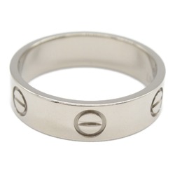 Cartier Love Ring, K18WG (White Gold), Men's, Women's, Silver