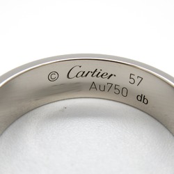 Cartier Love Ring, K18WG (White Gold), Men's, Women's, Silver