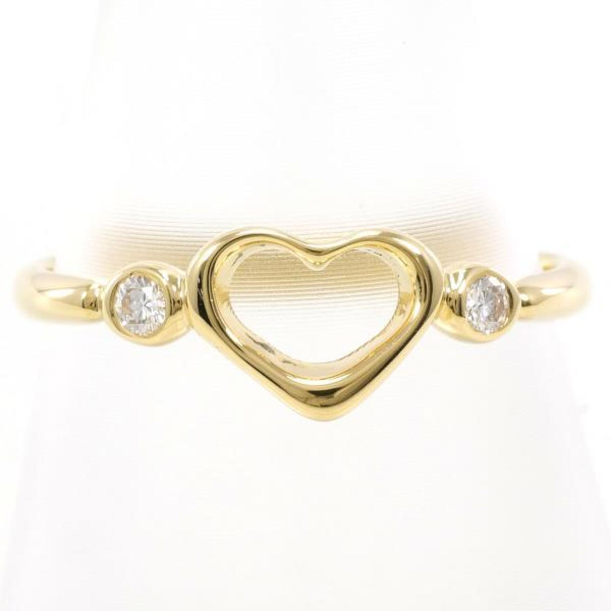 Tiffany Heart K18YG Ring Diamond Total weight approx. 1.6g