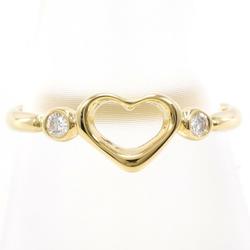 Tiffany Heart K18YG Ring Diamond Total weight approx. 1.6g