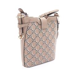 GUCCI GG Shadow Bucket Shoulder Bag Leather Women's Beige 782919