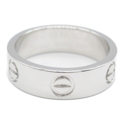 Cartier Love Ring, K18WG (White Gold), Men's, Women's, Silver