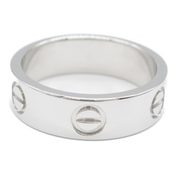 Cartier Love Ring, K18WG (White Gold), Men's, Women's, Silver