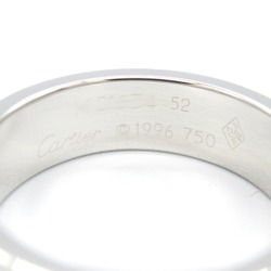 Cartier Love Ring, K18WG (White Gold), Men's, Women's, Silver