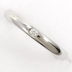 Tiffany Stacking Band PT950 Ring Diamond Total Weight Approx. 4.6g