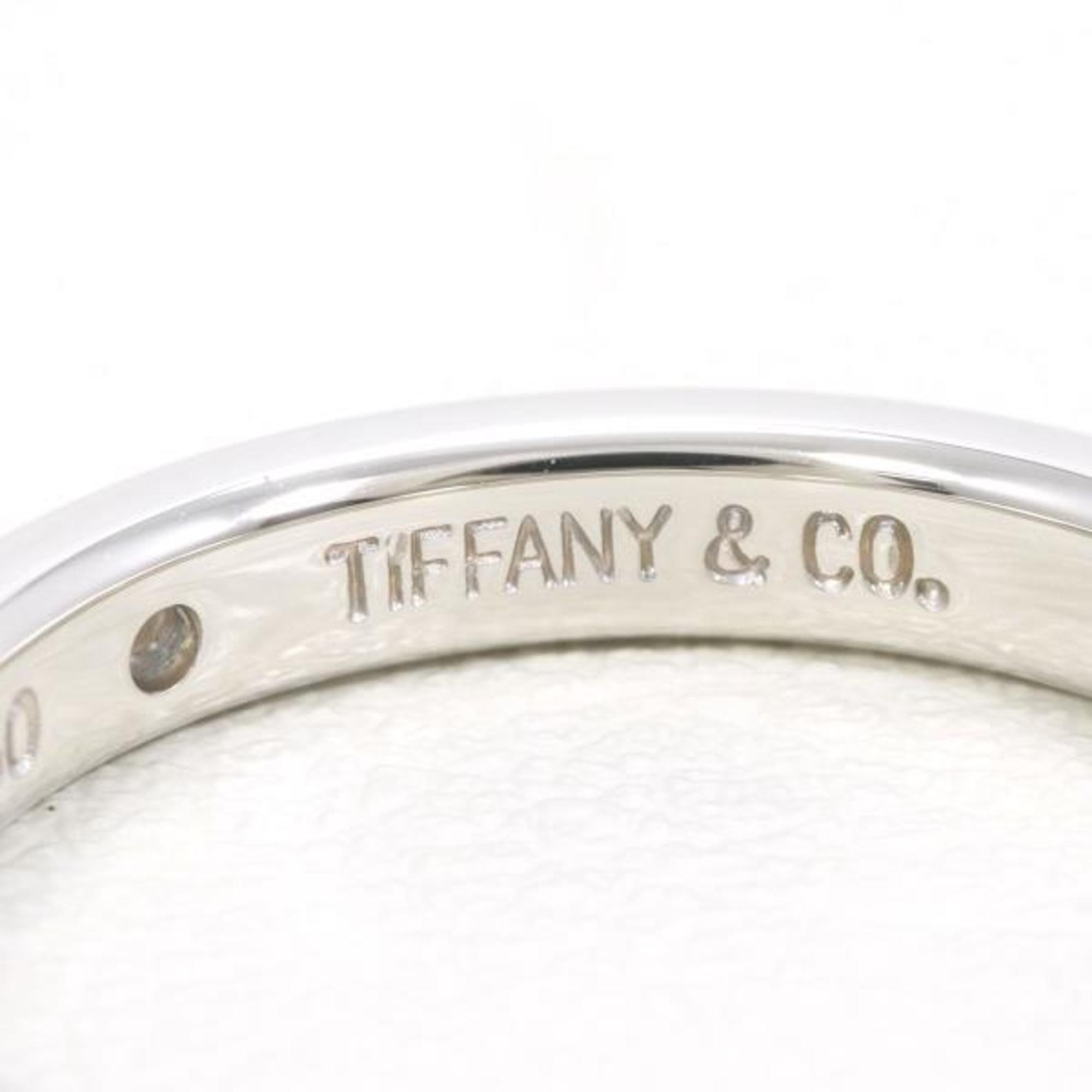 Tiffany Stacking Band PT950 Ring Diamond Total Weight Approx. 4.6g