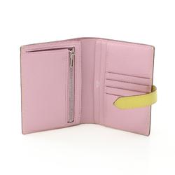 Hermes HERMES Bearn Compact Lime Mauve Silvestre Bi-fold Wallet Epsom Leather Women's Yellow