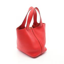 Hermes HERMES Picotin Lock PM Rouge Tomato Handbag Bag Taurillon Clemence Women's Red