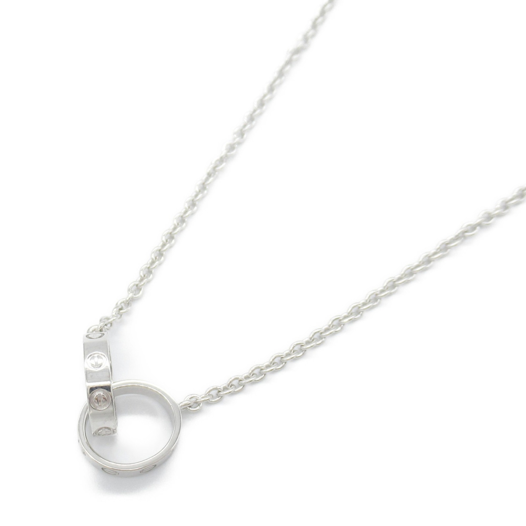 CARTIER Baby Love Necklace K18WG (White Gold) Women's Silver