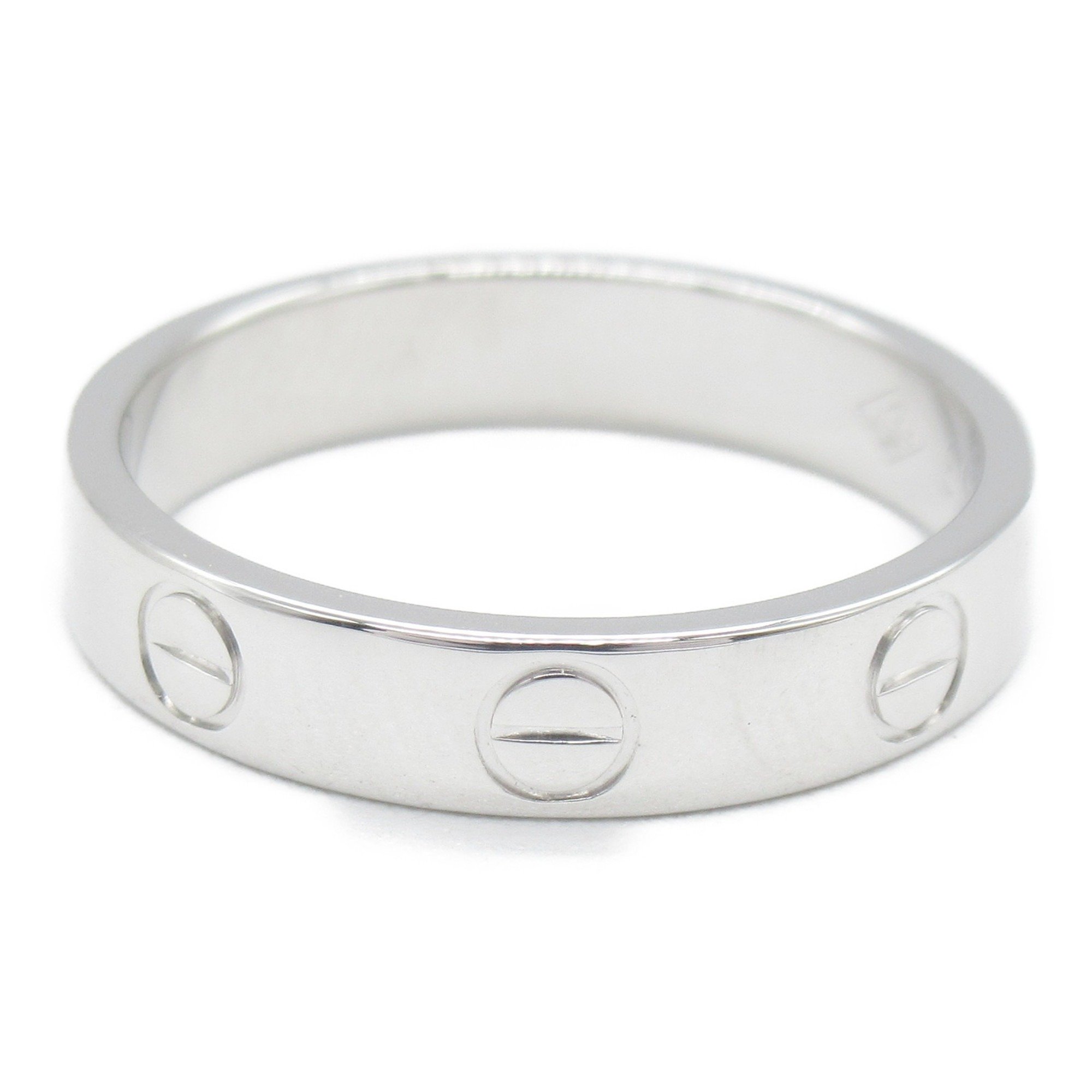 Cartier Love Ring, K18WG (White Gold), Women's, Silver