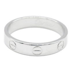 Cartier Love Ring, K18WG (White Gold), Women's, Silver