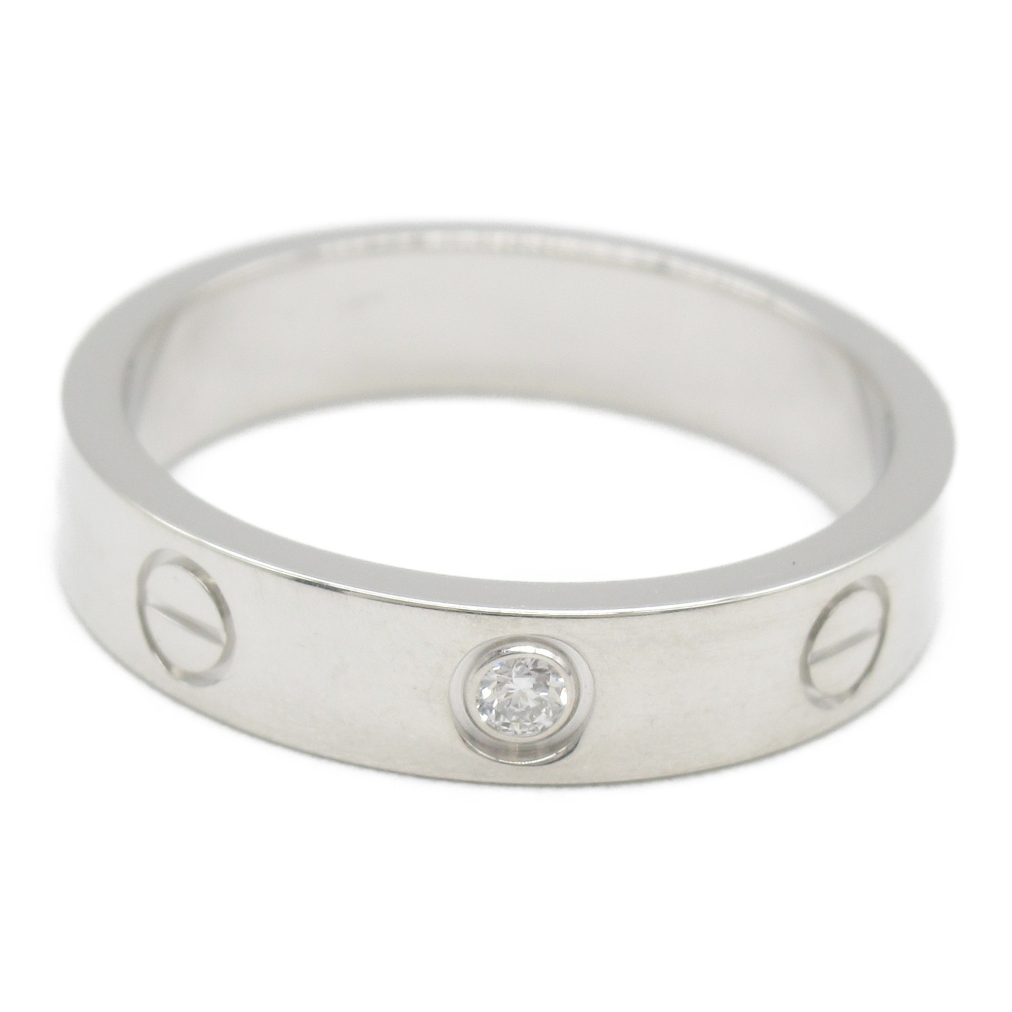 Cartier Love Ring 1PD K18WG (White Gold) Diamond Ladies Clear