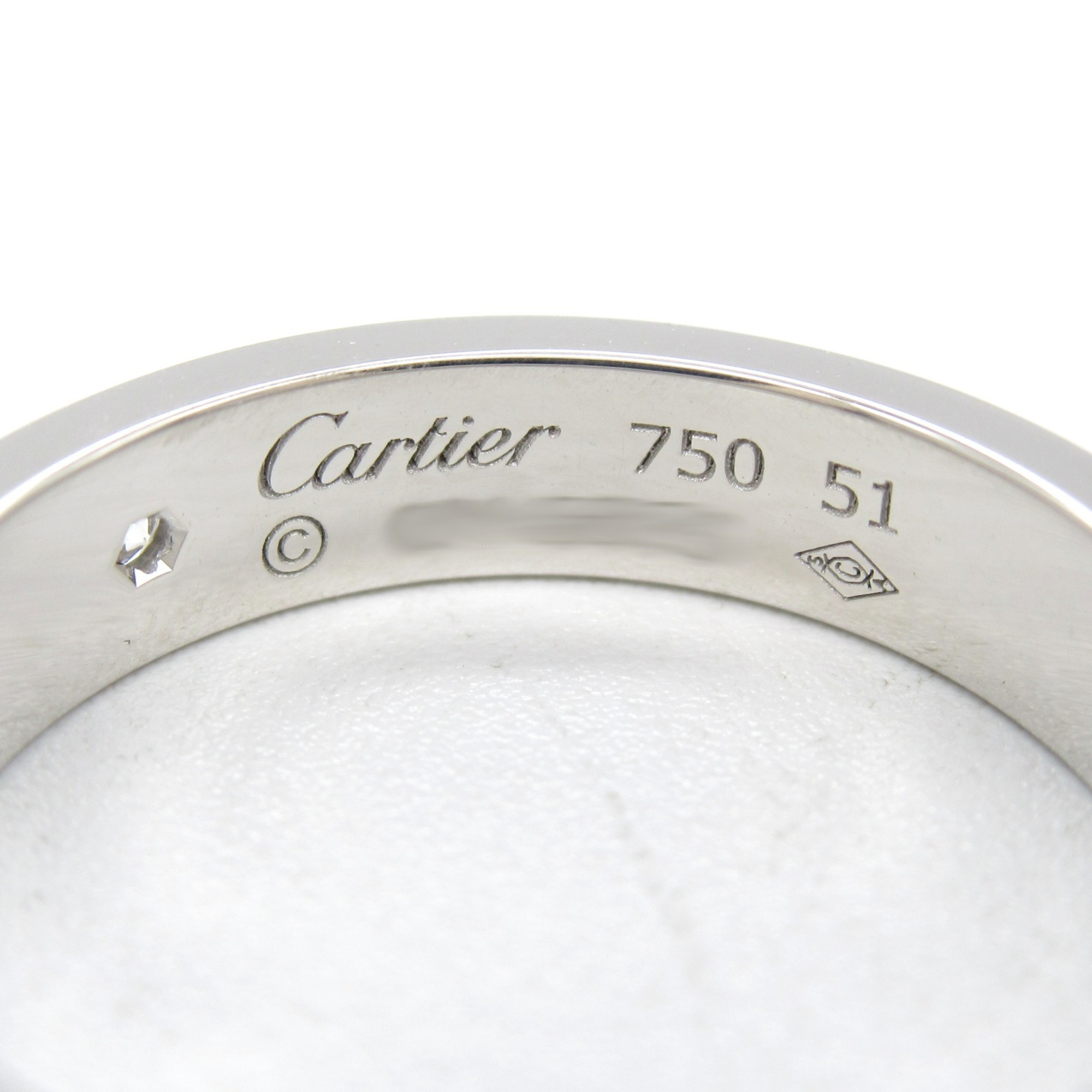 Cartier Love Ring 1PD K18WG (White Gold) Diamond Ladies Clear