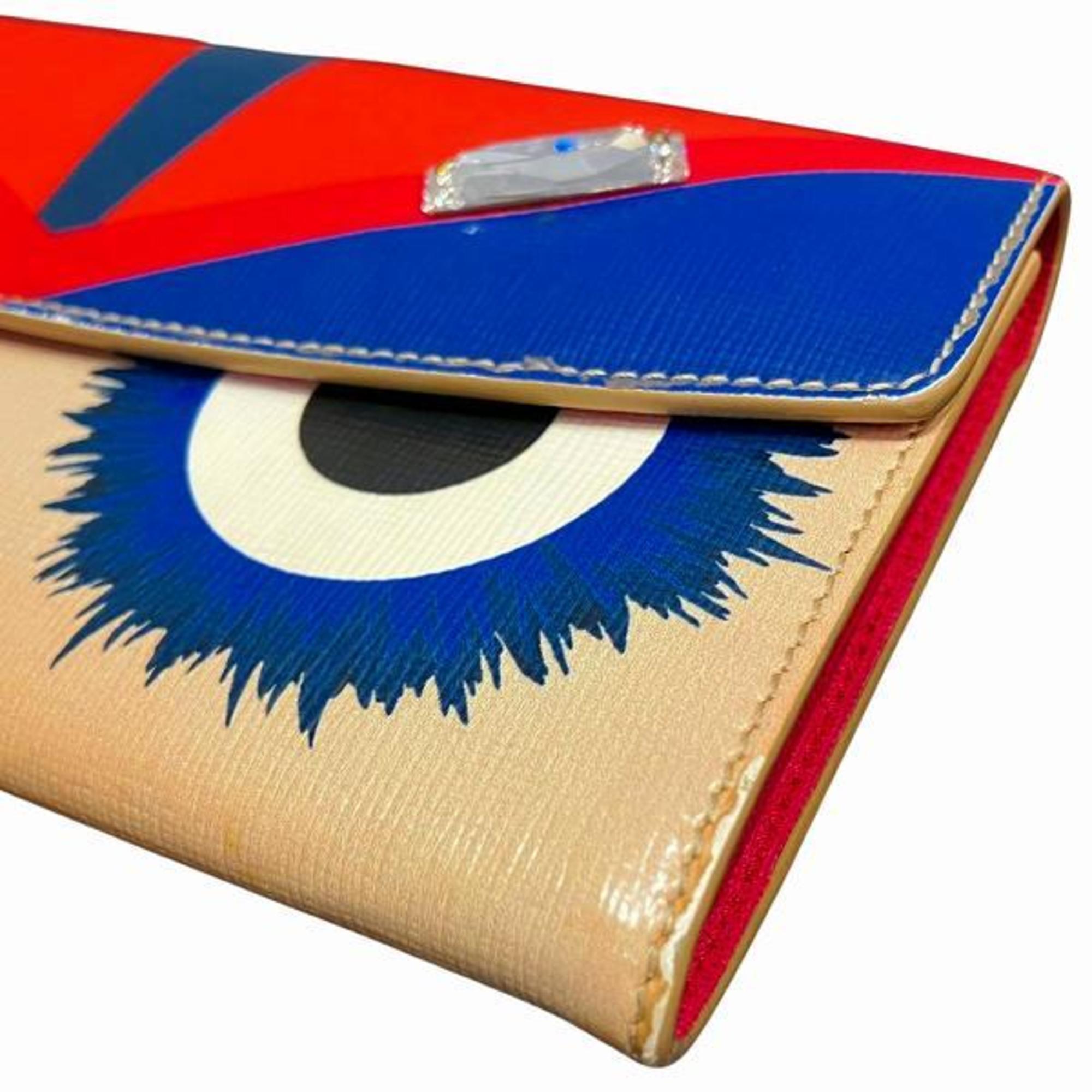 FENDI Bugs Monster 8M0340 Beaded Long Wallet Bi-fold for Men and Women