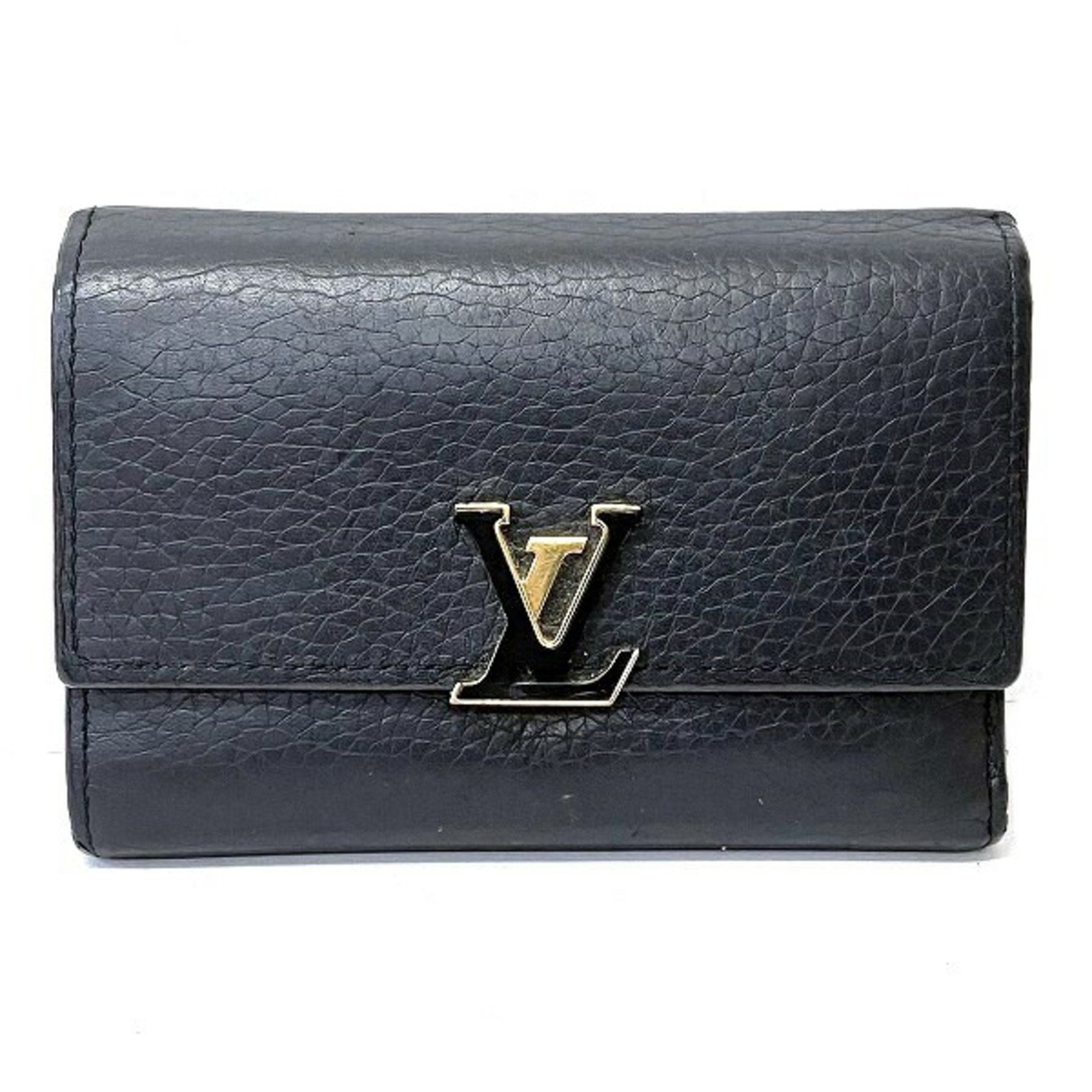 Louis Vuitton Taurillon Portefeuille Capucines Compact M62157 3-fold wallet for women