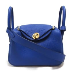 Hermes Lindy 2-way shoulder bag, leather, Taurillon Clemence, women's, blue