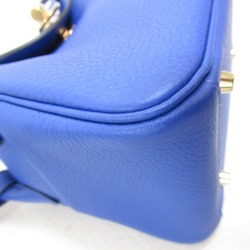 Hermes Lindy 2-way shoulder bag, leather, Taurillon Clemence, women's, blue