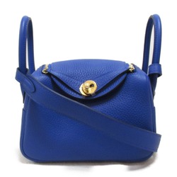 Hermes Lindy 2-way shoulder bag, leather, Taurillon Clemence, women's, blue