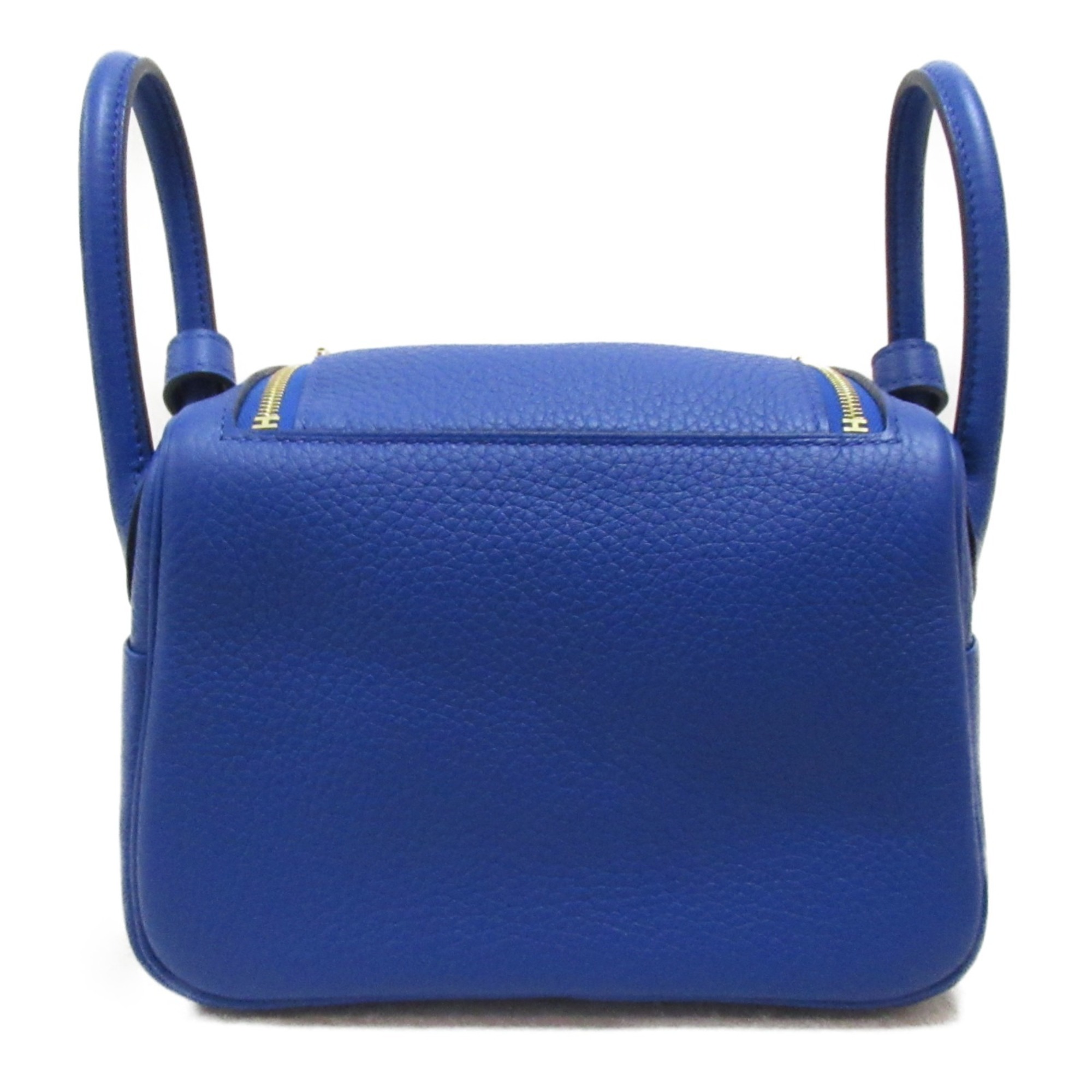 Hermes Lindy 2-way shoulder bag, leather, Taurillon Clemence, women's, blue