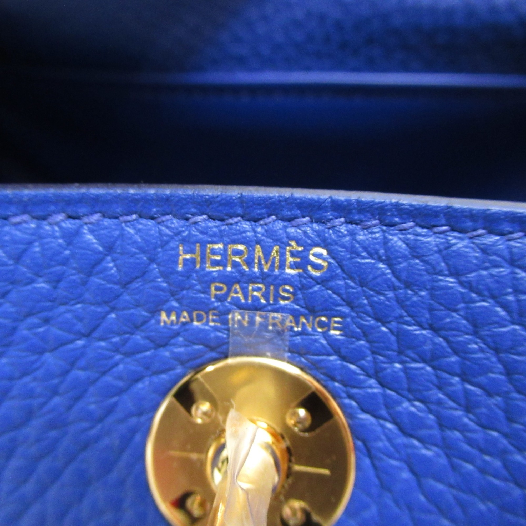 Hermes Lindy 2-way shoulder bag, leather, Taurillon Clemence, women's, blue