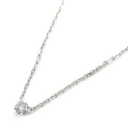 Cartier Solitaire Diamond Necklace K18WG (White Gold) Ladies Clear