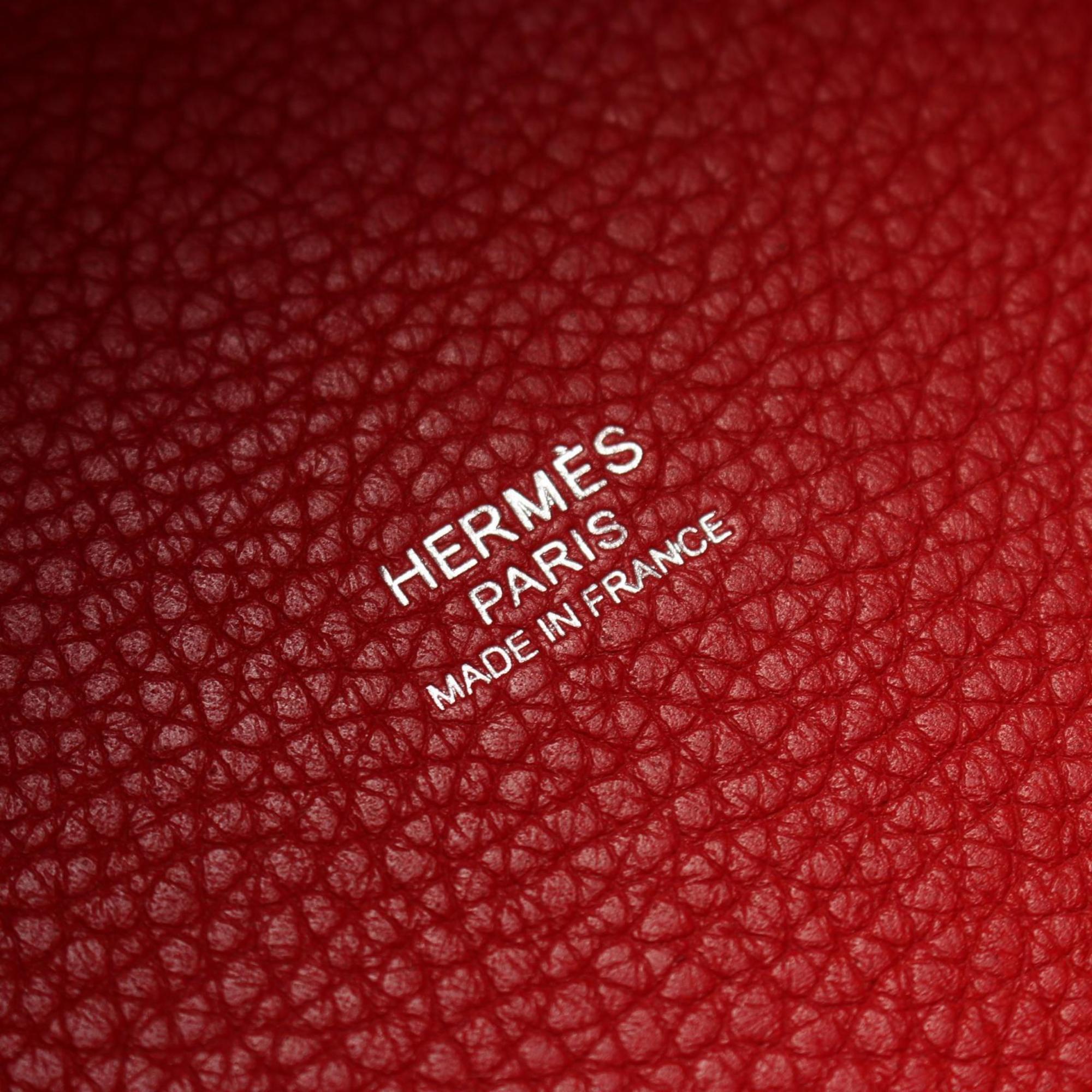 Hermes HERMES Picotin Lock PM Handbag Bag Taurillon Clemence Women's Red