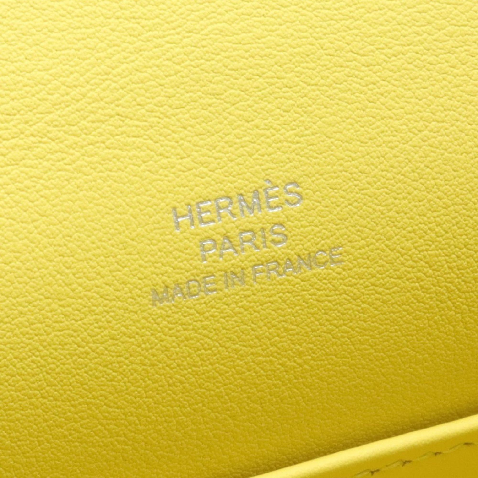 Hermes HERMES Pochette Kelly Handbag Bag Swift Leather Women's Yellow