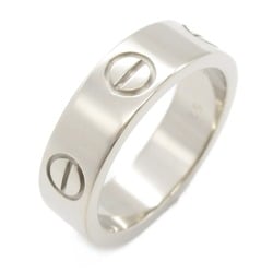 Cartier Love Ring, K18WG (White Gold), Men's, Women's, Silver