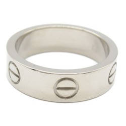 Cartier Love Ring, K18WG (White Gold), Men's, Women's, Silver