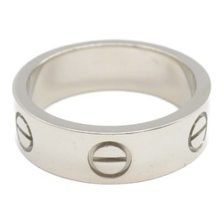 Cartier Love Ring, K18WG (White Gold), Men's, Women's, Silver