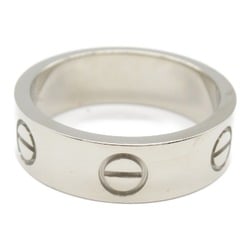 Cartier Love Ring, K18WG (White Gold), Men's, Women's, Silver