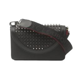 Christian Louboutin Explorafunk Shoulder Bag Leather Women's Black 323519